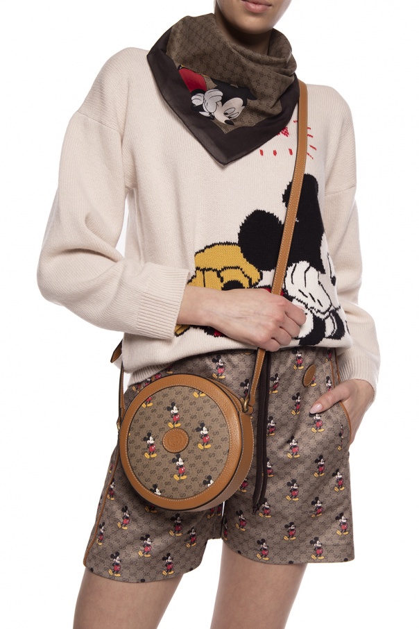 disney x gucci round shoulder bag